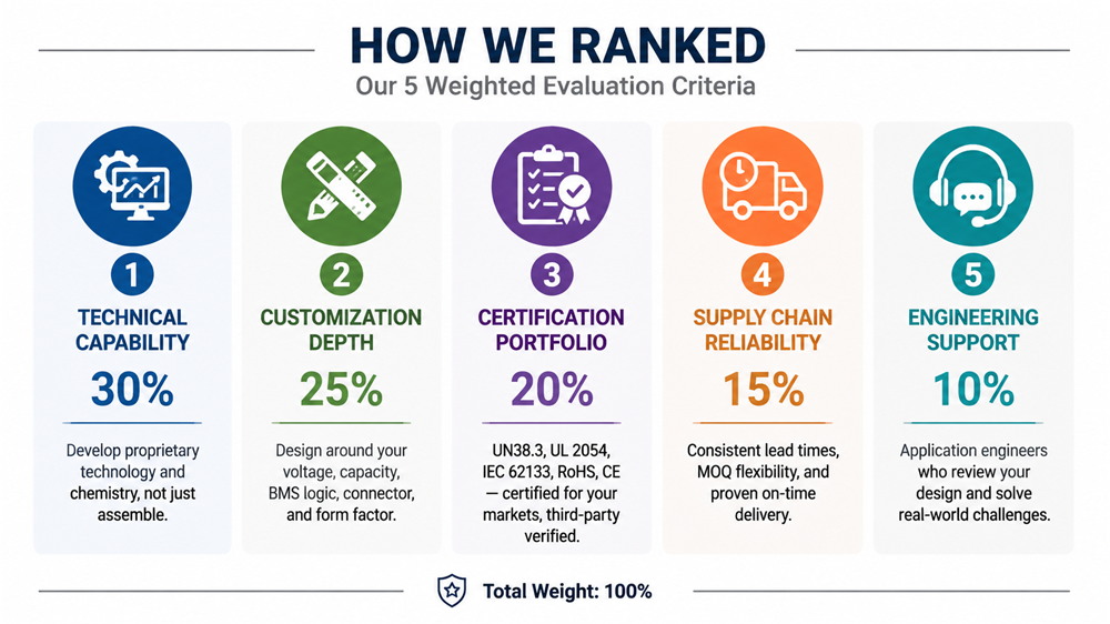 How We Ranked These Manufacturers