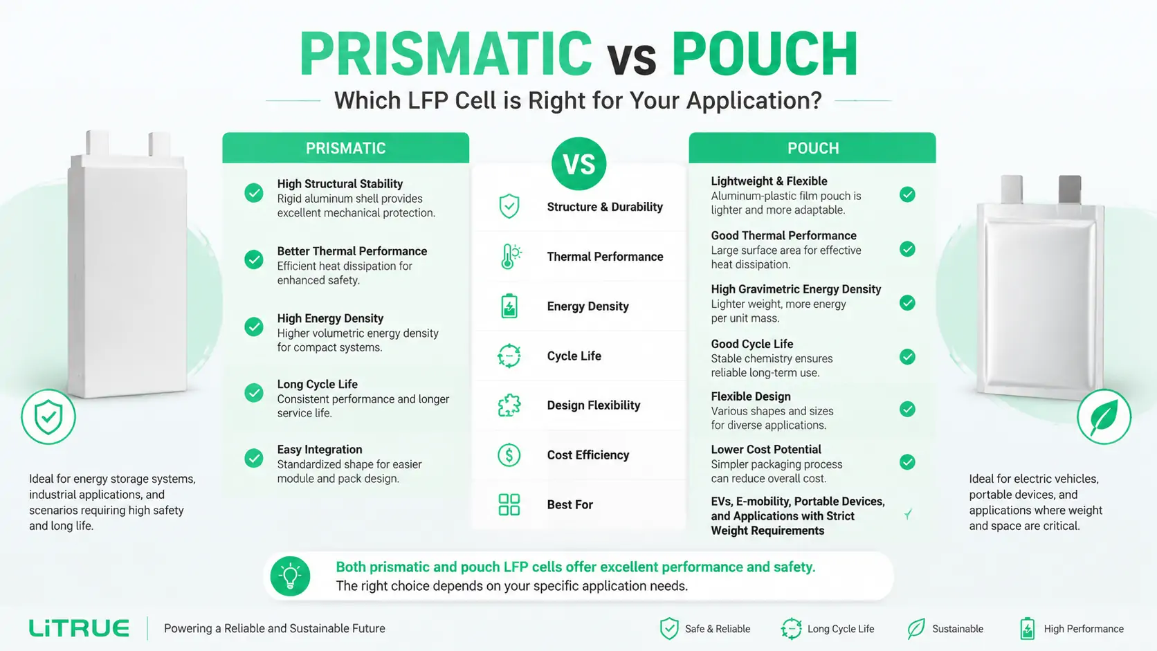 Prismatic vs Pouch Prismatic vs Pouch