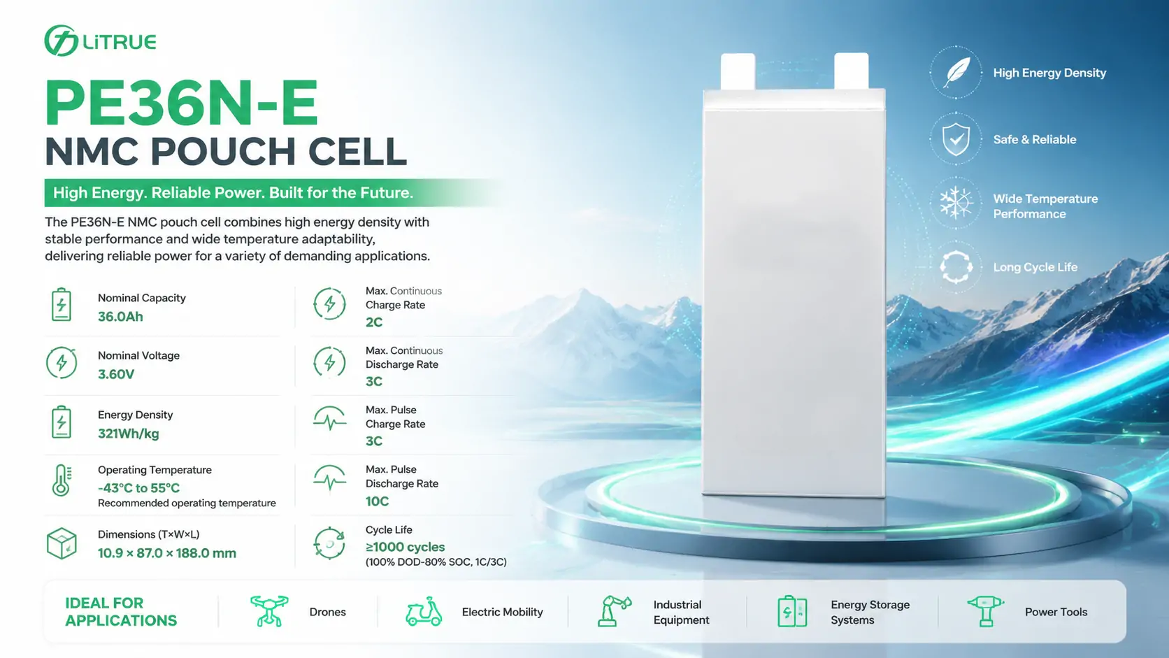 36Ah NMC Pouch Cell 36Ah NMC Pouch Cell