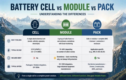 Battery Cell vs Module vs Pack: What's the Difference?